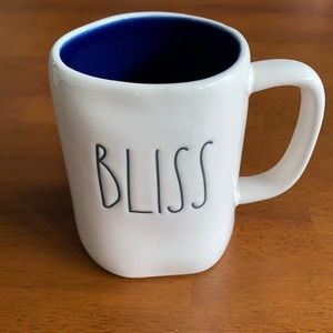 Rae Dunn Bliss White Mug with Purple Blue interior